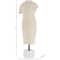 14" Cream Paper Mache Figurine Sculpture with Mable Base